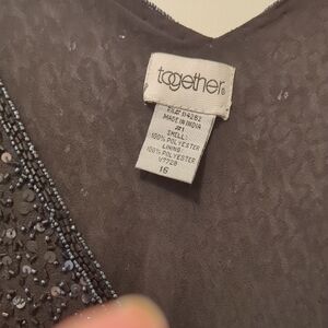 Together Midnight Black Sequin Gown